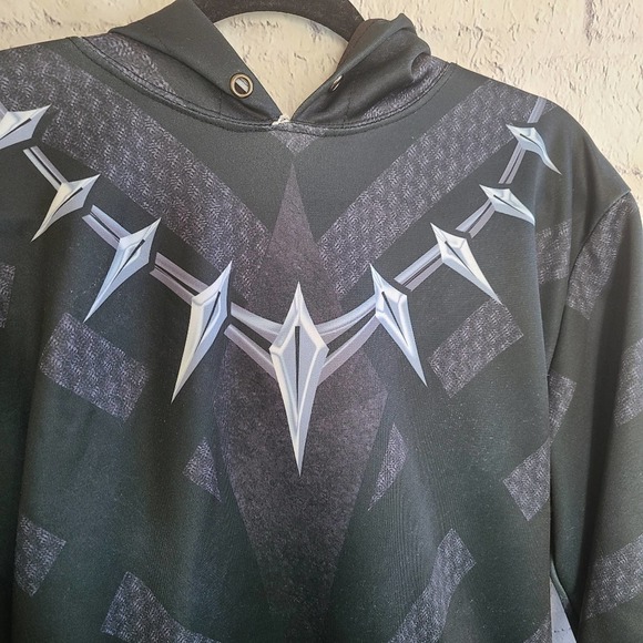Men's Marvel Black Panther Comic Character Logo Hoodie SZ XL - Picture 6 of 13